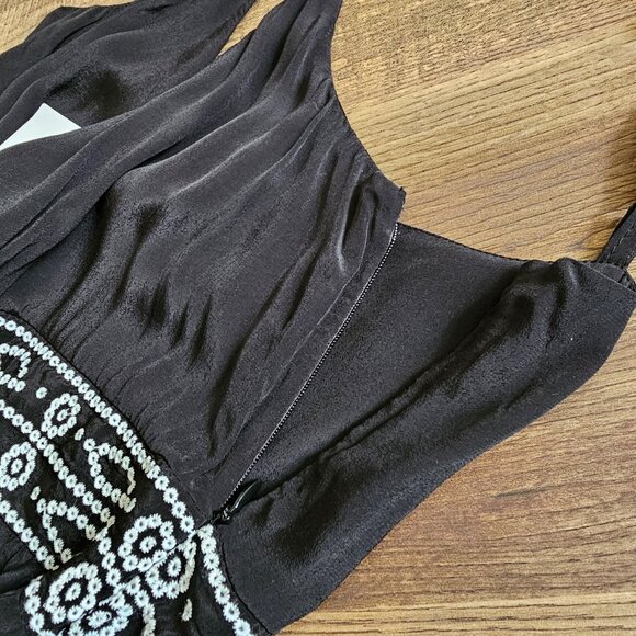 NWT!! Solid & Striped Ariel Flowy Sleeveless Midi Dress With Pockets M Blackout - Picture 7 of 14